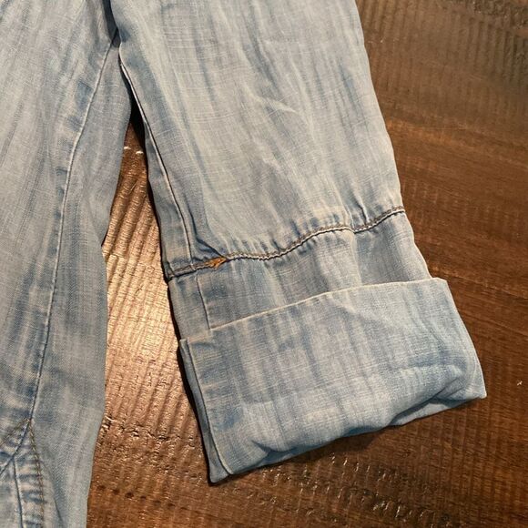 Bella Dahl chambray Button Down Shirt Lightweight Casual XS - Picture 2 of 9